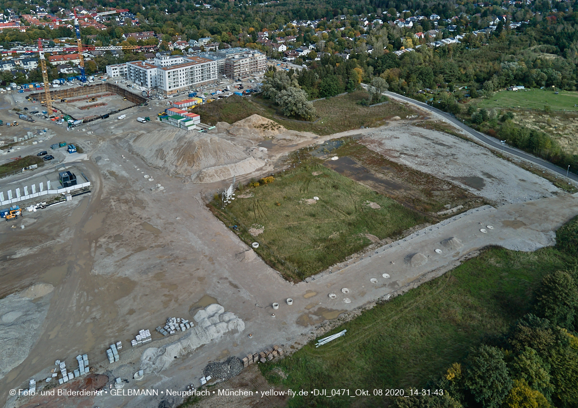 08.10.2020 - Baustelle Alexisquartier und Umgebung in Neuperlach